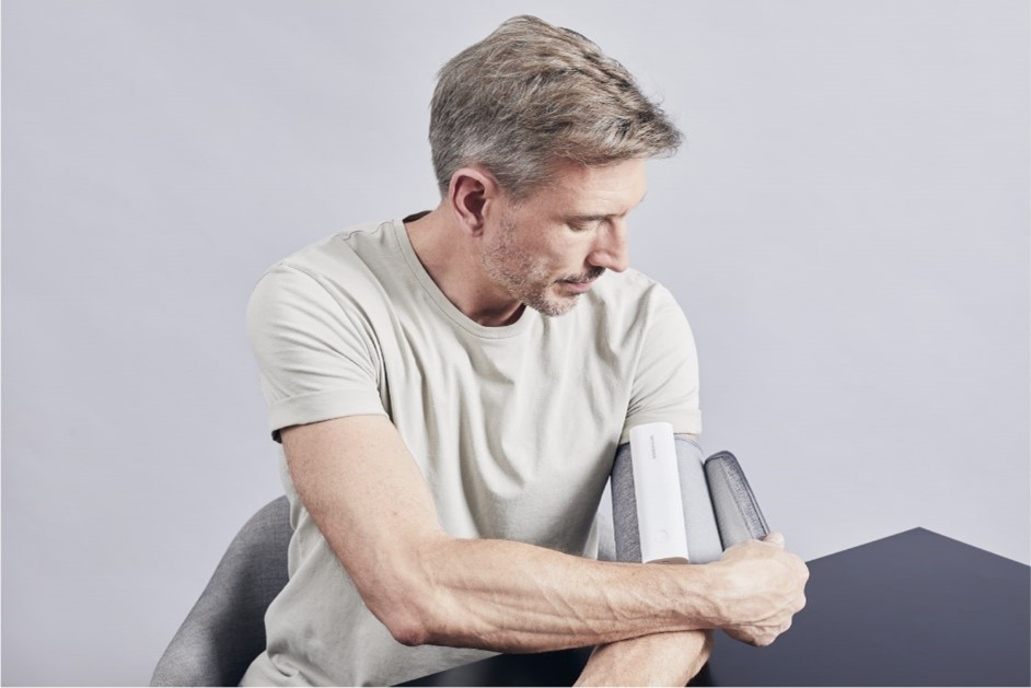 man wearing arm cuff